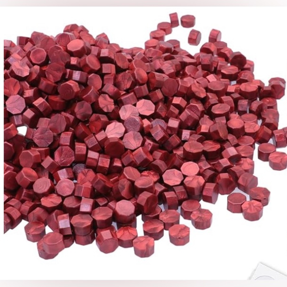 Wax Seal Beads, 200 Pcs Wax Sealing Beads for Letter Sealing metallic red color